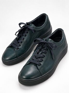 Wolf & Shepherd Men's Glider Leather Sneakers Blue Midnight 6 10184 D